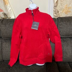Nautica Red Pullover with Quarter-Zip